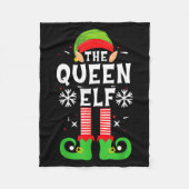 The Queen Elf Christmas Family Matching Pajamas Qu Fleece Deken (Voorkant)