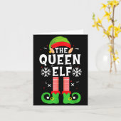 The Queen Elf Christmas Family Matching Pajamas Qu Kaart (Gele Bloem)