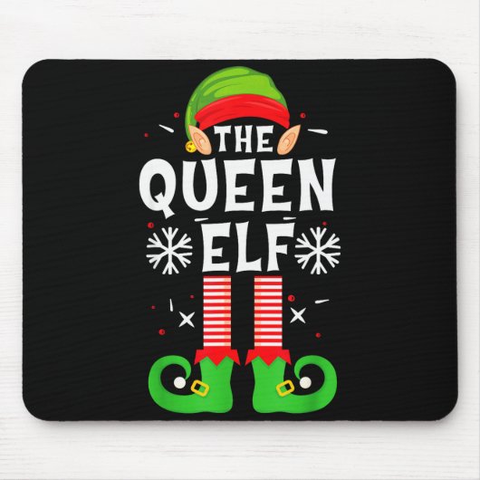 The Queen Elf Christmas Family Matching Pajamas Qu Muismat (Voorkant)