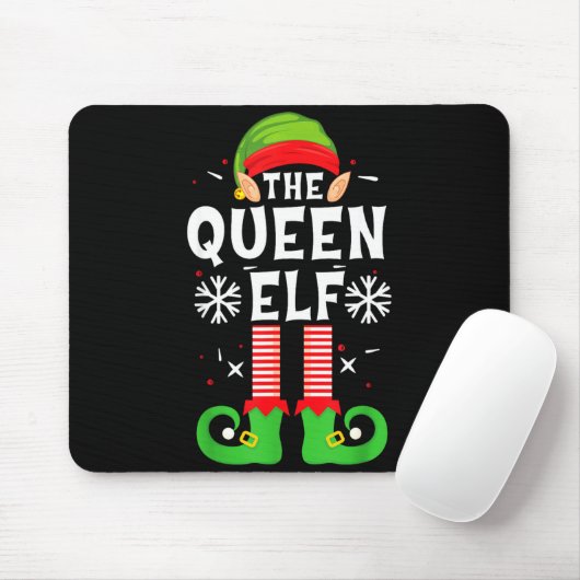 The Queen Elf Christmas Family Matching Pajamas Qu Muismat (Met muis)