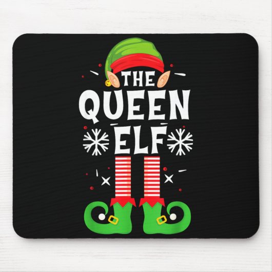 The Queen Elf Christmas Family Matching Pajamas Qu Muismat (Voorkant)