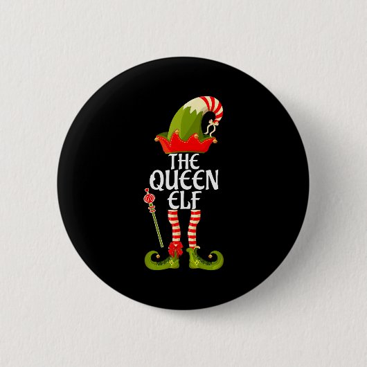 The Queen Elf Family Matching Christmas 2023 Ronde Button 5,7 Cm (Voorkant)