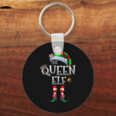 The Queen Elf Shirt Matching Family Christmas Elf  Sleutelhanger (Voorkant)
