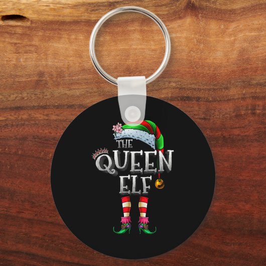 The Queen Elf Shirt Matching Family Christmas Elf  Sleutelhanger (Voorkant)