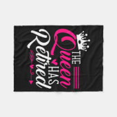 The Queen Has Retired Funny Retired Women Retireme Fleece Deken (Voorkant (Horizontaal))