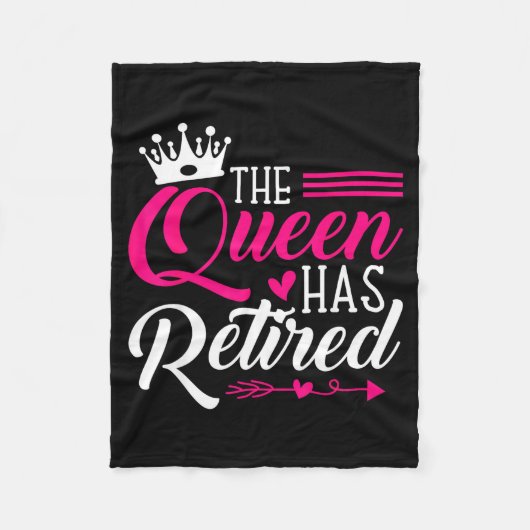 The Queen Has Retired Funny Retired Women Retireme Fleece Deken (Voorkant)