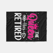 The Queen Has Retired Funny Retired Women Retireme Fleece Deken (Voorkant (Horizontaal))