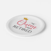The queen has retired funny women retinol papieren bordje (Gekanteld)