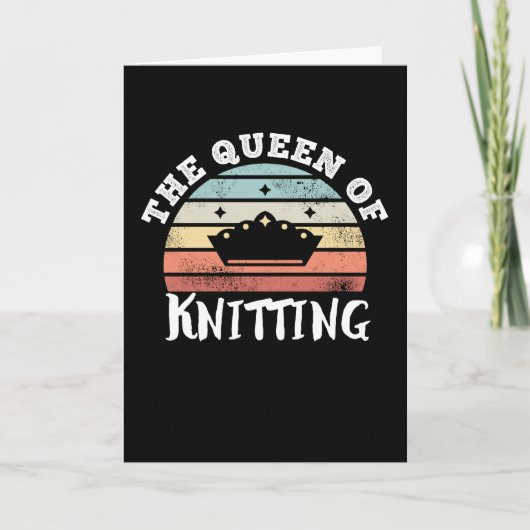 The Queen of Knitting Moederdag Gifts Kaart (Voorkant)