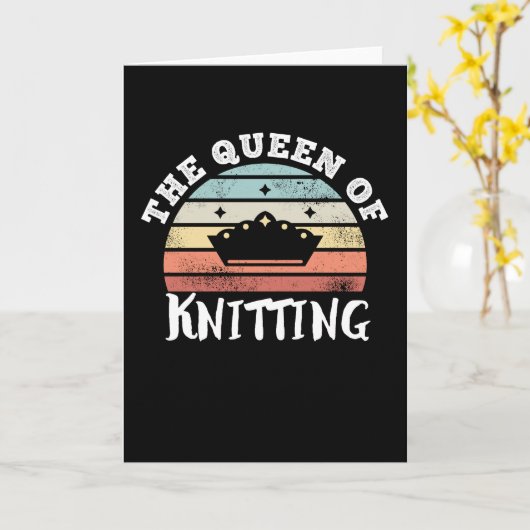 The Queen of Knitting Moederdag Gifts Kaart (Gele Bloem)
