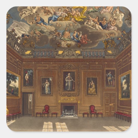 The Queen's Audience Chamber, Windsor Castle, van Vierkante Sticker (Voorkant)