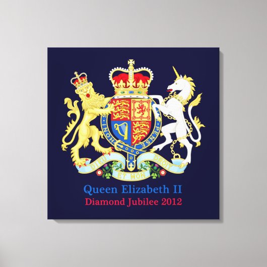 The Queen's Diamond Jubilee Crest Canvas Afdruk (Voorkant)