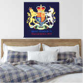 The Queen's Diamond Jubilee Crest Canvas Afdruk (Insitu (Slaapkamer))
