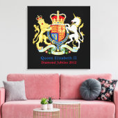 The Queen's Diamond Jubilee Crest Canvas Afdruk (Insitu (Woonkamer))