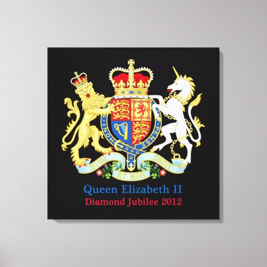 The Queen's Diamond Jubilee Crest Canvas Afdruk (Voorkant)