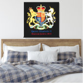 The Queen's Diamond Jubilee Crest Canvas Afdruk (Insitu (Slaapkamer))