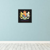 The Queen's Diamond Jubilee Crest Canvas Afdruk (Insitu(Wood Floor))