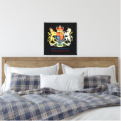 The Queen's Diamond Jubilee Crest Canvas Afdruk (Insitu(Bedroom))