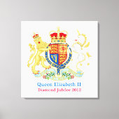 The Queen's Diamond Jubilee Crest Canvas Afdruk (Voorkant)