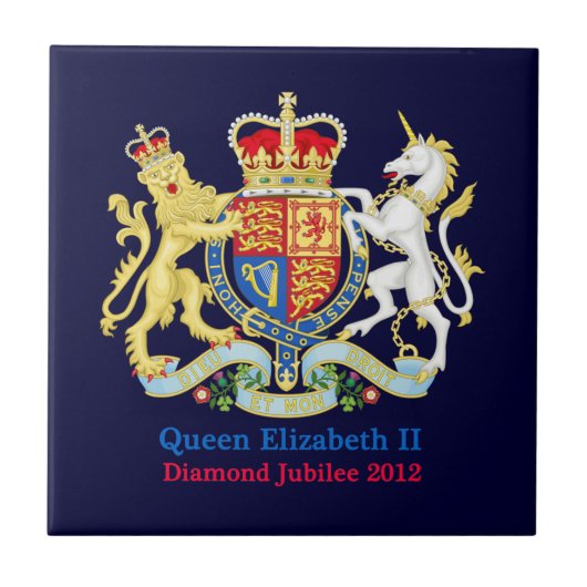 The Queen's Diamond Jubilee Crest Tegeltje (Voorkant)