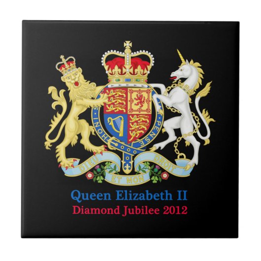 The Queen's Diamond Jubilee Crest Tegeltje (Voorkant)