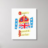 The Queen's Diamond Jubilee Emblem Canvas Afdruk (Voorkant)