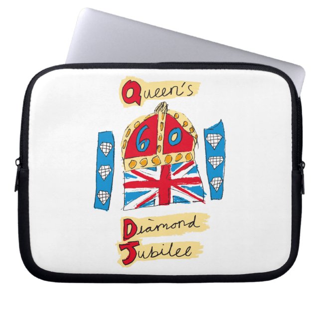 The Queen's Diamond Jubilee Emblem Laptop Sleeve (Voorkant)