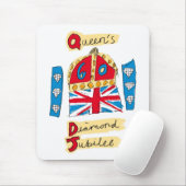 The Queen's Diamond Jubilee Emblem Muismat (Met muis)