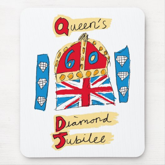 The Queen's Diamond Jubilee Emblem Muismat (Voorkant)