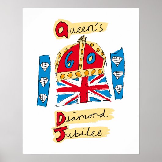 The Queen's Diamond Jubilee Emblem Poster (Voorkant)