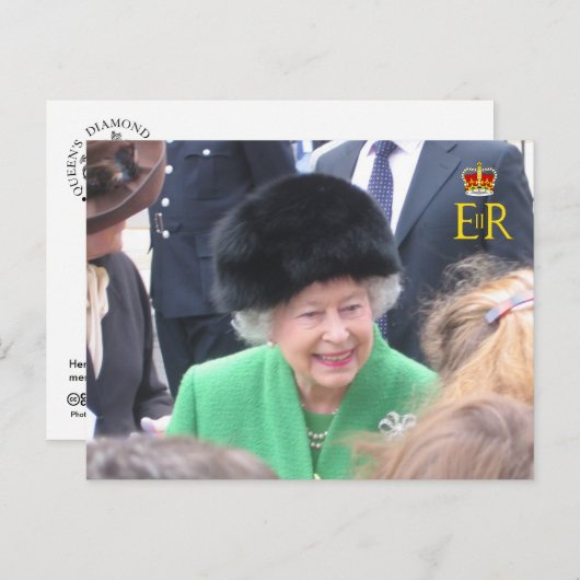 The Queen's Diamond Jubilee Postcard Briefkaart (Voorkant / Achterkant)