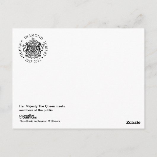The Queen's Diamond Jubilee Postcard Briefkaart (Achterkant)