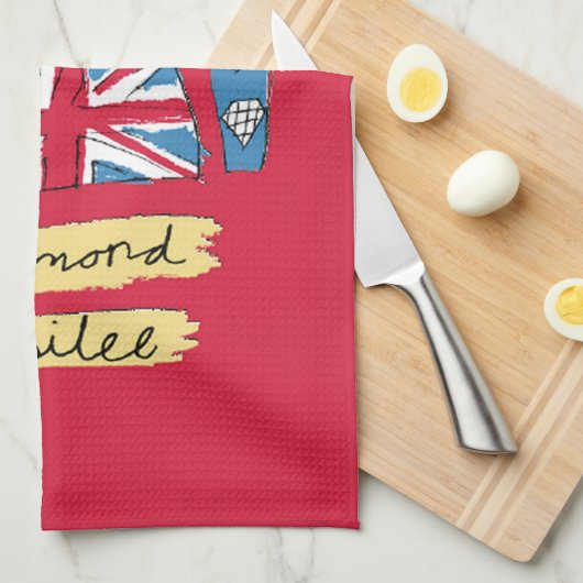 The Queen's Diamond Jubilee Theedoek (Quarter Fold)