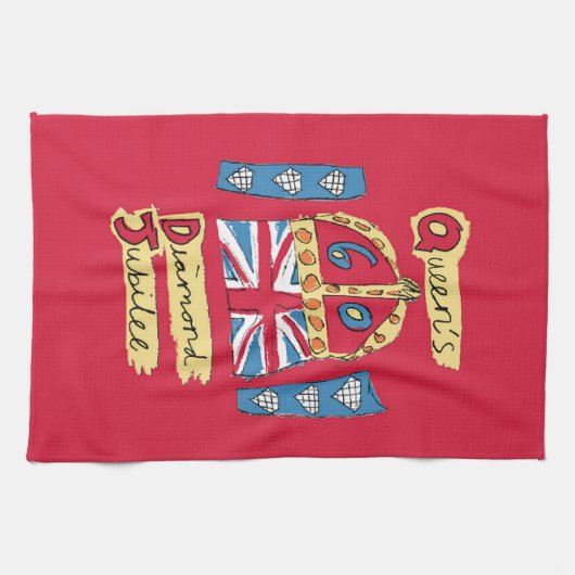 The Queen's Diamond Jubilee Theedoek (Horizontaal)