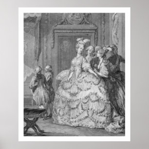 The Queen's Lady-in-Waiting, gegraveerd door P.A.  Poster