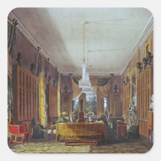 The Queen's Library Frogmore Vierkante Sticker (Voorkant)