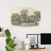 The Queen's Stag Hounds: De vergadering, Aylesbury Poster (Thuiskantoor)