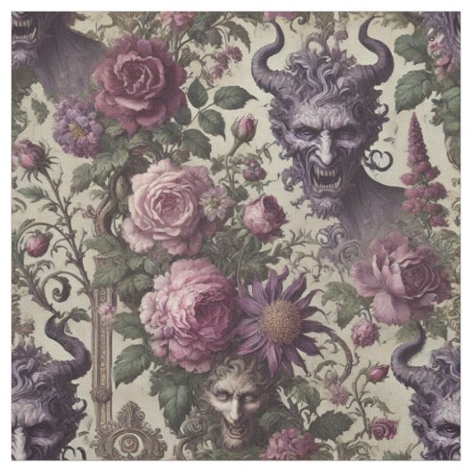 The Query of Blight - Gothic Statement Tegel Stof (Swatch)