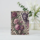 The Query of Blight - Gotisch Victoriaans Feestdagenkaart (Staand voorkant)