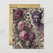 The Query of Blight - Gotisch Victoriaans Feestdagenkaart (Voorkant / Achterkant)