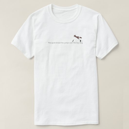 The quick brown fox jumps over the lazy dog t-shirt (Design voorkant)