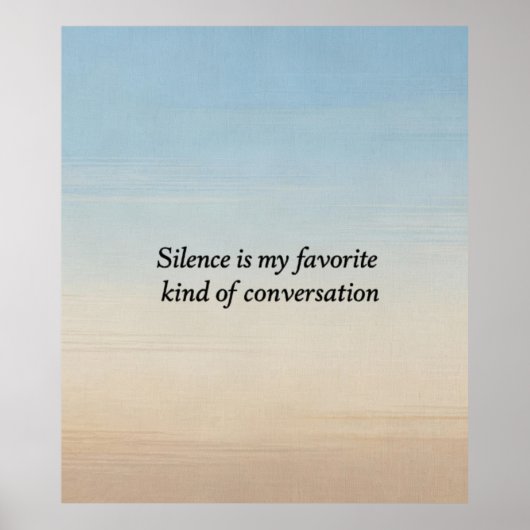 The Quiet Conversation Poster (Voorkant)