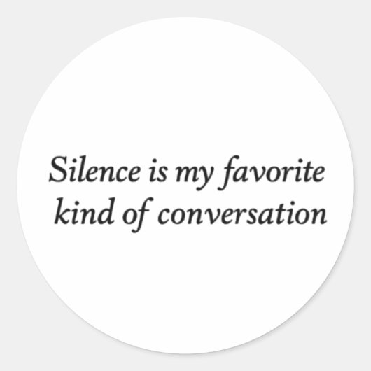 The Quiet Conversation Ronde Sticker (Voorkant)