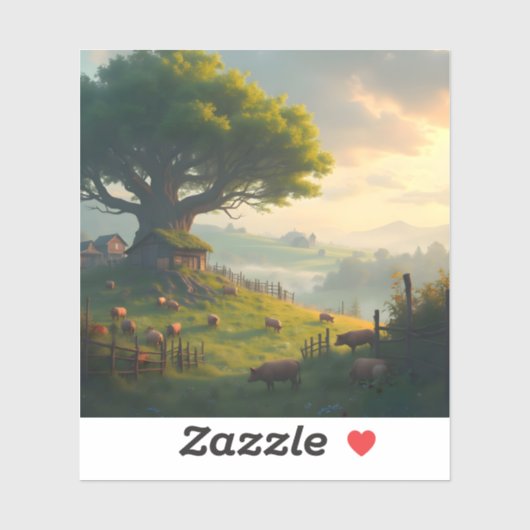 The Quiet Farm - Vierkante Vinyl Sticker (Vel)