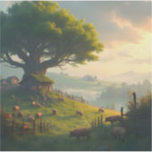 The Quiet Farm - Vierkante Vinyl Sticker (Voorkant)
