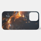 The Quiet Flame – Smoldering Gold & Black Phone Ca iPhone Hoesje (Achterkant horizontaal)