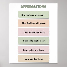 The Quiet Grove Calming Corner Affirmations Poster