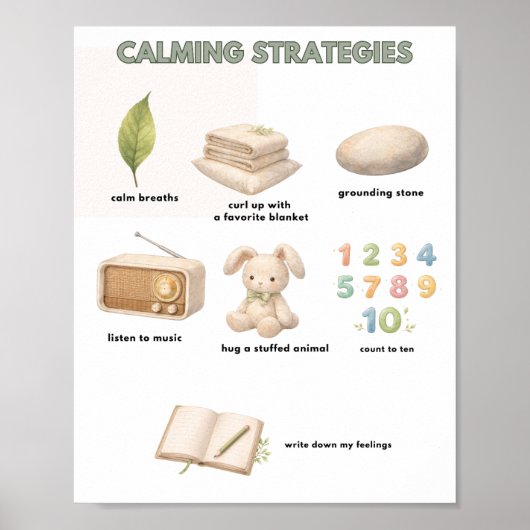 The Quiet Grove Calming Strategies Poster (Voorkant)