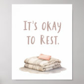 The Quiet Grove “It’s Okay to Rest” Affirmation Poster (Voorkant)