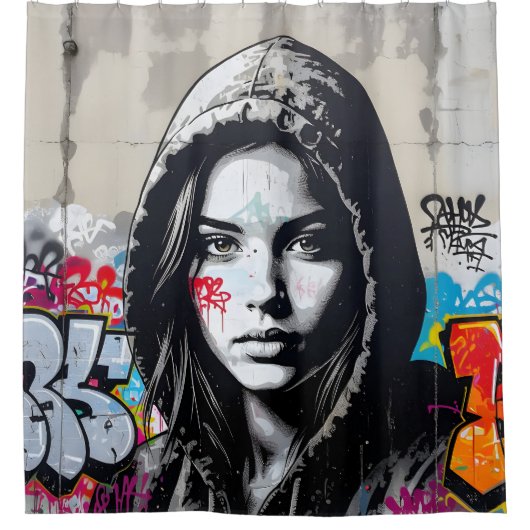 The Quiet Observer - Douchegordijn (Voorkant)